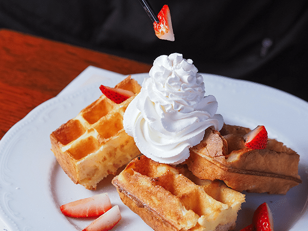 recette de gaufre à la bière topping