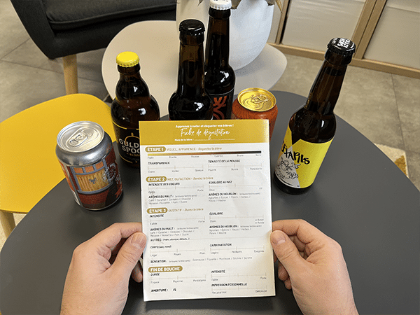 fiche de dégustation de la box une petite mousse