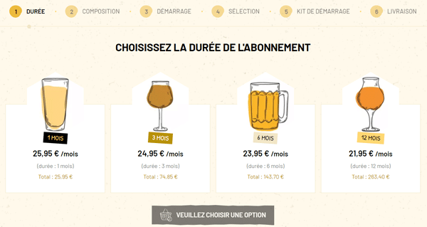 personnalisation de la box de bière une petite mousse
