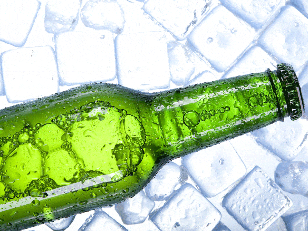 boire une bière congelée